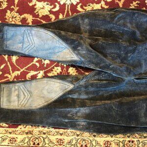 Kentucky Corduroy Breeches REAL Leather Knee Patch English Riding Pants Grey 44